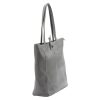MiaMore 01-014 Z taupe női bőr válltáska 40 x 38 x 13 cm 