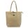 MiaMore 01-014 Z  világosbarna női bőr válltáska, shopper 40 x 38 x 13 cm