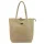 MiaMore 01-014 Z  világosbarna női bőr válltáska, shopper 40 x 38 x 13 cm