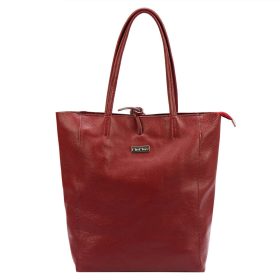   MiaMore 01-014 Z bordó női bőr válltáska 40 x 38 x 13 cm