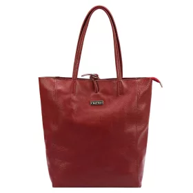   MiaMore 01-014 Z bordó női bőr válltáska 40 x 38 x 13 cm