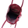 MiaMore 01-014 Z bordó női bőr válltáska 40 x 38 x 13 cm