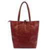 MiaMore 01-014 Z bordó női bőr válltáska 40 x 38 x 13 cm 