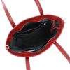 MiaMore 01-011 CROCO piros női bőr válltáska 38 x 32 x 13 cm 
