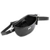MiaMore 01-029 fekete női bőr övtáska, crossbody 23 x 13 x 6 cm