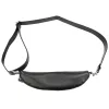 MiaMore 01-029 fekete női bőr övtáska, crossbody 23 x 13 x 6 cm