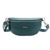 MiaMore 01-029 kék női bőr válltáska, oldaltáska, crossbody 23 x 13 x 6 cm