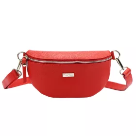   MiaMore 01-029 piros női bőr válltáska, oldaltáska, crossbody 23 x 13 x 6 cm