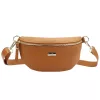MiaMore 01-029 konyakbarna női bőr válltáska, oldaltáska, crossbody 23 x 13 x 6 cm