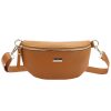 MiaMore 01-029 konyakbarna női bőr válltáska, oldaltáska, crossbody 23 x 13 x 6 cm