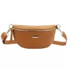 MiaMore 01-029 konyakbarna női bőr válltáska, oldaltáska, crossbody 23 x 13 x 6 cm