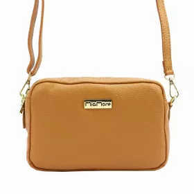 MiaMore 01-027 konyak női bőr válltáska 22 x 14.5 x 9 cm