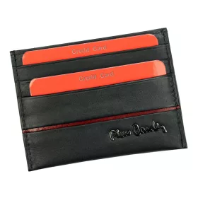   Pierre Cardin SAHARA TILAK15 475 fekete-piros férfi bőr pénztárca 10 x 7,5 cm