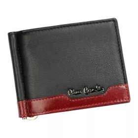   Pierre Cardin TILAK37 P FOGLIO 9 fekete-piros férfi bőr pénztárca 11 x 9 cm
