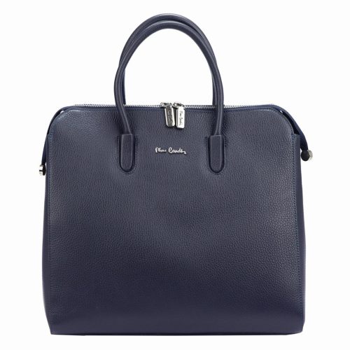 Pierre Cardin 55045 TSC navy női bőr kézitáska, válltáska, oldaltáska 34 x 31.5 x 17 cm