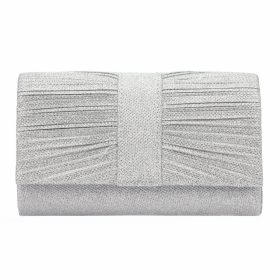   Jessica A-2182 ezüst női kézitáska, alkalmi táska 22 x 13.5 x 6 cm