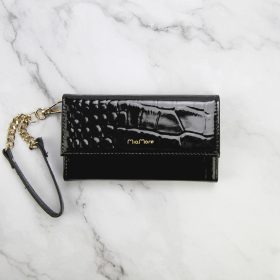   MiaMore L1782-2 fekete női bőr mobiltartó 15 x 9 x 4 cm IPHONE 11