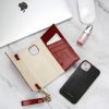 MiaMore L1782-2 fekete női bőr mobiltartó 15 x 9 x 4 cm IPHONE 11