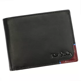   Pierre Cardin TILAK75 8806 fekete-piros férfi bőr pénztárca 12 x 9 cm