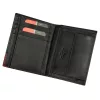 Pierre Cardin TILAK75 331 fekete-piros férfi bőr pénztárca 10 x 13 x 3 cm