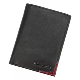   Pierre Cardin TILAK75 326 fekete-piros férfi bőr pénztárca 9,5 x 13 cm