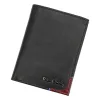 Pierre Cardin TILAK75 326 fekete-piros férfi bőr pénztárca 9,5 x 13 cm
