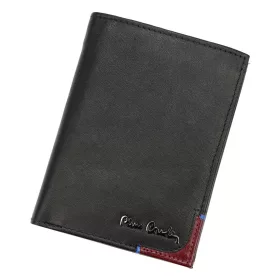   Pierre Cardin TILAK75 326 fekete-piros férfi bőr pénztárca 9,5 x 13 cm
