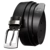 Peterson PTN 2600691 fekete férfi bőr öv 120 cm