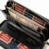 Peterson PTN ST-781 SNAKE fekete női bőr pénztárca 19 x 10 x 2.5 cm