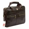 Nordee S134 S barna férfi bőr laptoptáska 15,6" 38 x 27 x 9 cm