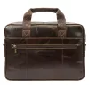 Nordee S134 S barna férfi bőr laptoptáska 15,6" 38 x 27 x 9 cm