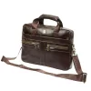 Nordee S134 S barna férfi bőr laptoptáska 15,6" 38 x 27 x 9 cm
