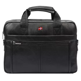 Nordee S137 fekete férfi bőr aktatáska 38 x 27 x 10 cm