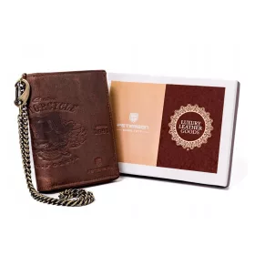   Peterson PTN N4C-01-HWM barna férfi bőr pénztárca 10 x 13 x 2 cm