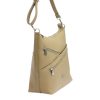 MiaMore 01-033 bézs női bőr válltáska, oldaltáska 30 x 29 x 12 cm