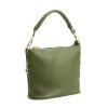 Patrizia 419-040 GOLD zöld női bőr válltáska, oldaltáska 24 x 20 x 13 cm