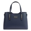 MiaMore 01-035 (22-005-1) navy női bőr kézitáska, válltáska, oldaltáska 32 x 23 x 12 cm