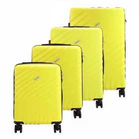   Gregorio sárga ABS keményfalú bőrönd szett 4 db-os 53/55/67/77 cm