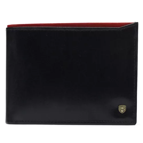 Rovicky N992-RVT RFID fekete-piros férfi bőr pénztárca 12.5 x 9.5 x 2.5 cm