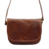 Florence 2005 barna női bőr válltáska, oldaltáska, crossbody 25 x 20 x 8 cm