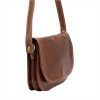 Florence 2005 barna női bőr válltáska, oldaltáska, crossbody 25 x 20 x 8 cm