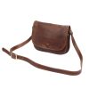 Florence 2005 barna női bőr válltáska, oldaltáska, crossbody 25 x 20 x 8 cm