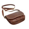 Florence 2005 barna női bőr válltáska, oldaltáska, crossbody 25 x 20 x 8 cm
