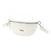 MiaMore 01-029 fehér női bőr válltáska, oldaltáska, crossbody 23 x 13 x 6 cm