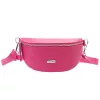 MiaMore 01-029 magenta női bőr válltáska, oldaltáska, crossbody 23 x 13 x 6 cm