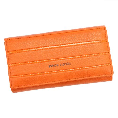 Pierre Cardin LADY60 114 narancs női rostbőr pénztárca 17.5 x 10 x 3.5 cm