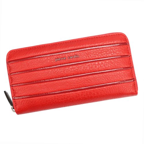 Pierre Cardin LADY60 8822 piros női rostbőr pénztárca 19.5 x 10 x 3 cm