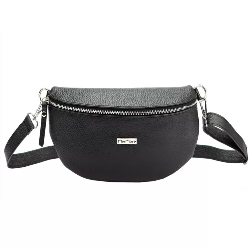 MiaMore 01-029 sötétbarna női bőr övtáska, crossbody 23 x 13 x 6 cm