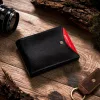 Peterson PTN 304.01 2-1-1 fekete-piros férfi bőr pénztárca 11.5 x 9 x 2 cm