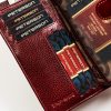 Peterson PTN BC-603 piros női marhabőr pénztárca 10 x 16.5 x 3 cm
